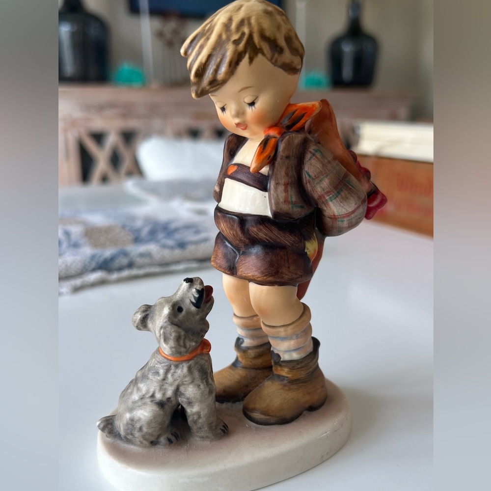 Hummel Goebel “Not For You” Figurine 1955 A boy and his dog.